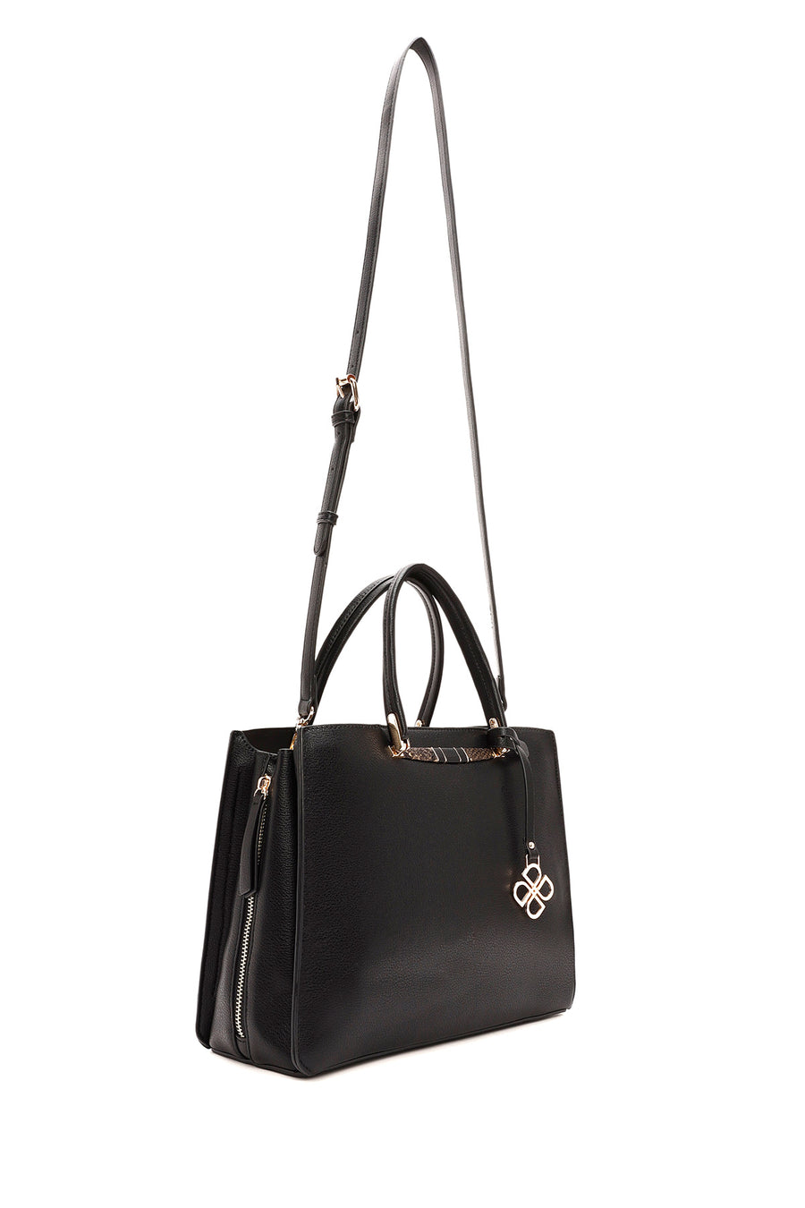 Women's Black Long Strap Shoulder Bag