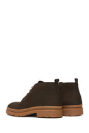 Men's Brown Nubuck Leather Boots | Derimod