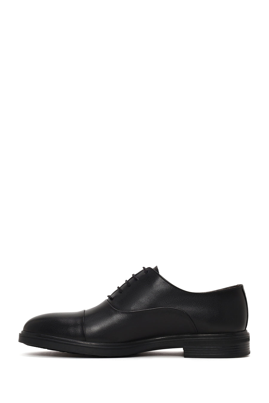 Male Black Lace-up Leather Casual Shoes