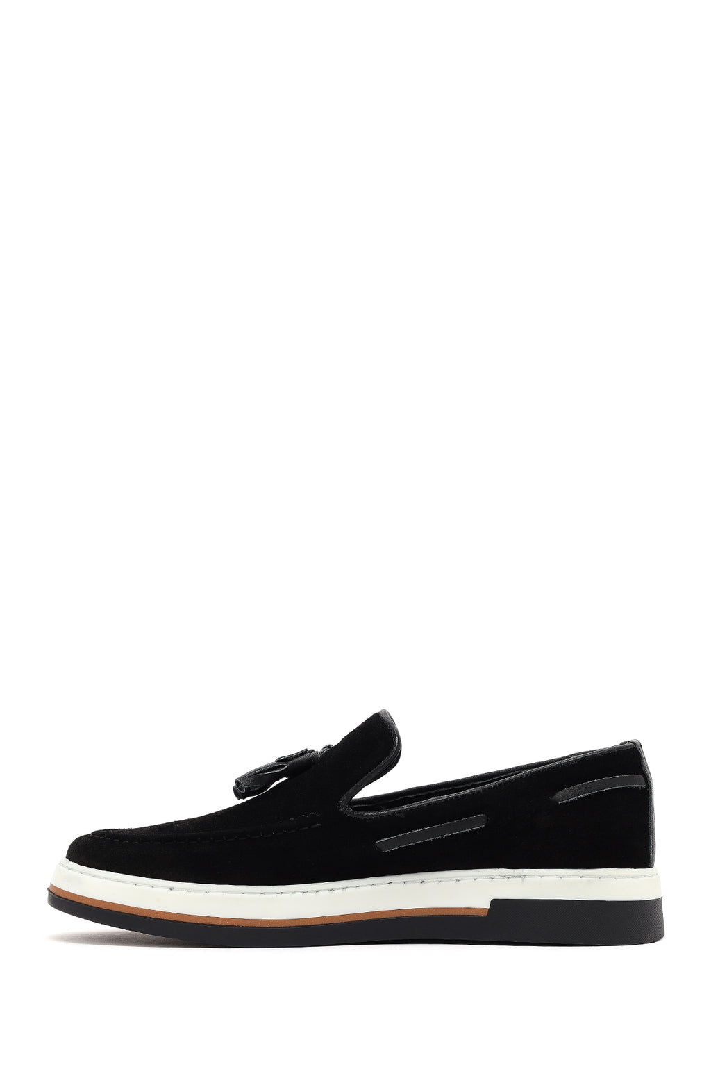Erkek Siyah Süet Deri Casual Loafer
