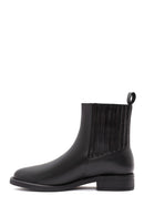 Women's Black Leather Chelsea Boots | Derimod