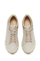 Women's Beige Thick Soled Sneaker | Derimod