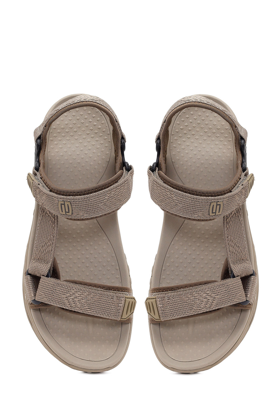 Derimod Zero Male Beige Strapped Fabric Sandals