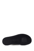 Men's Black Leather Slippers | Derimod