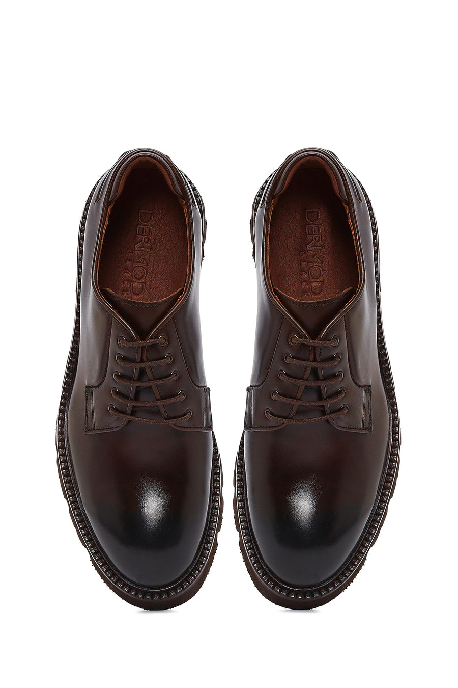 Men's Brown Lace-Up Leather Casual Shoes