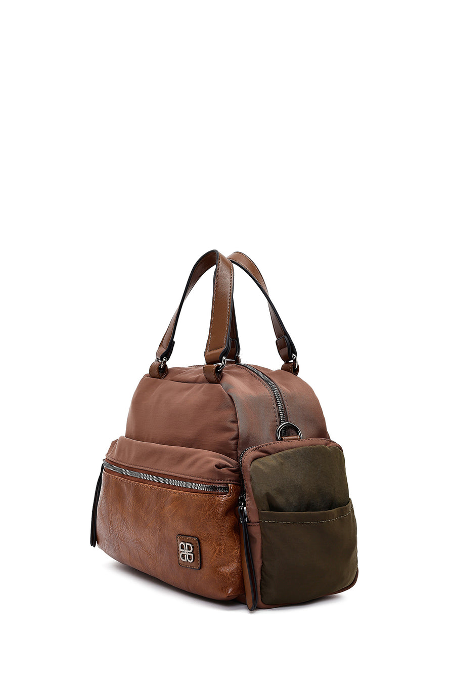Woman Tan Long-Strap Shoulder Bag