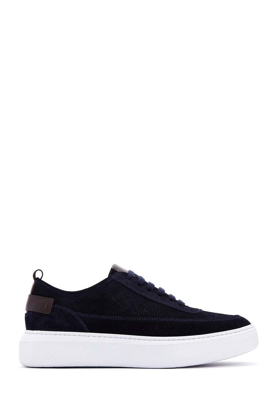 Male Navy Lace-up Suede Leather Sneaker 26SFD740310 | Derimod