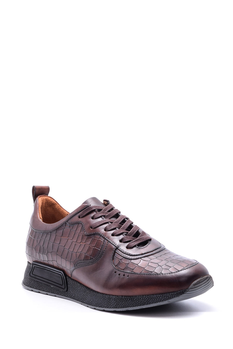 Men's Crocodile Patterned Sneaker 19WFD335326 | Derimod