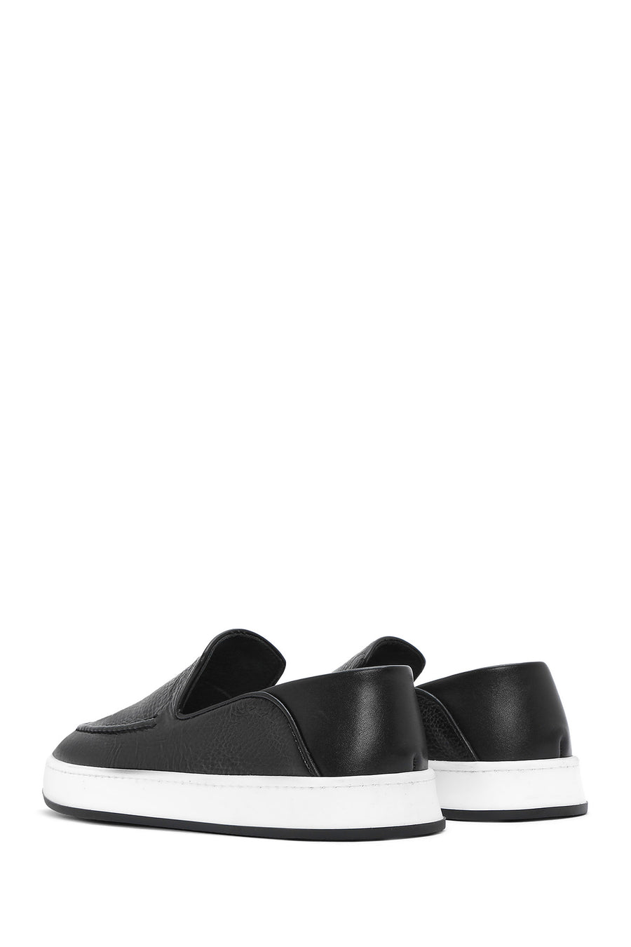 Men's Black Leather Casual Loafer
