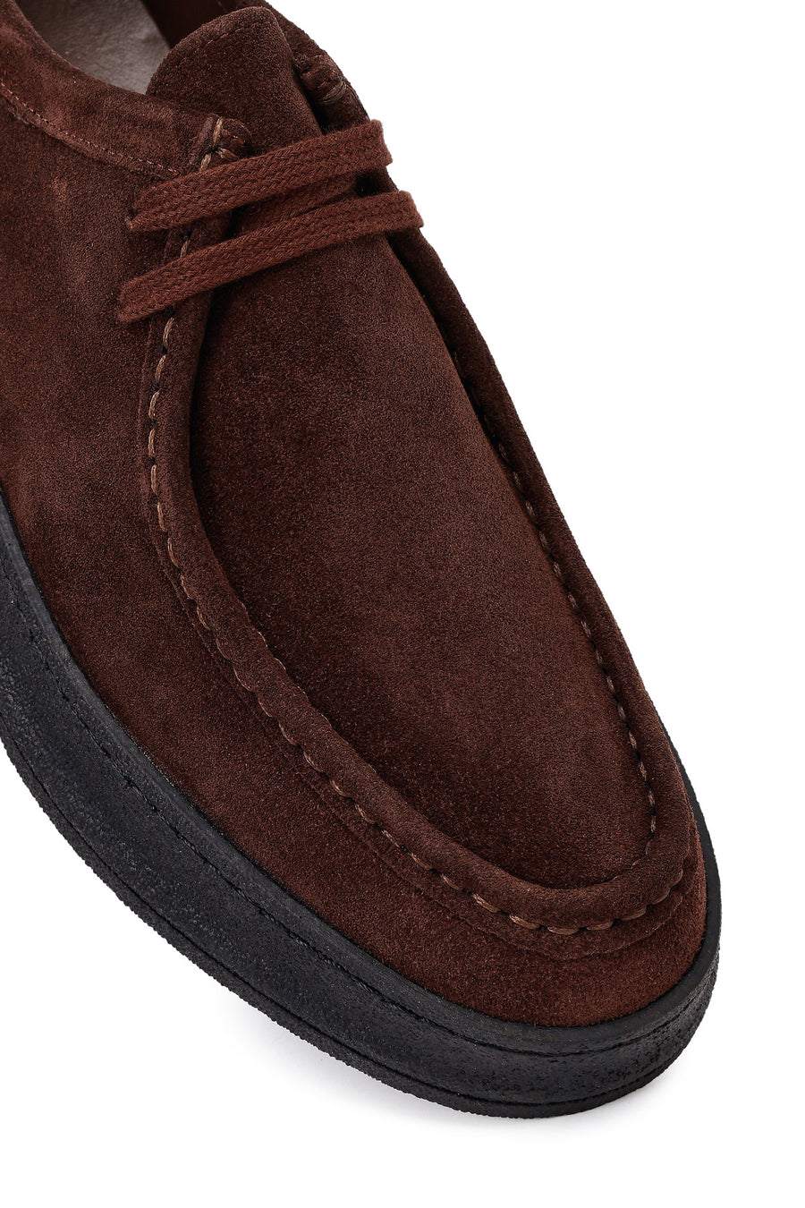 Men's Brown Lace-Up Suede Leather Casual Shoes