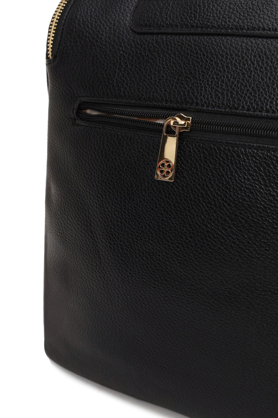 Woman Black Patterned Backpack