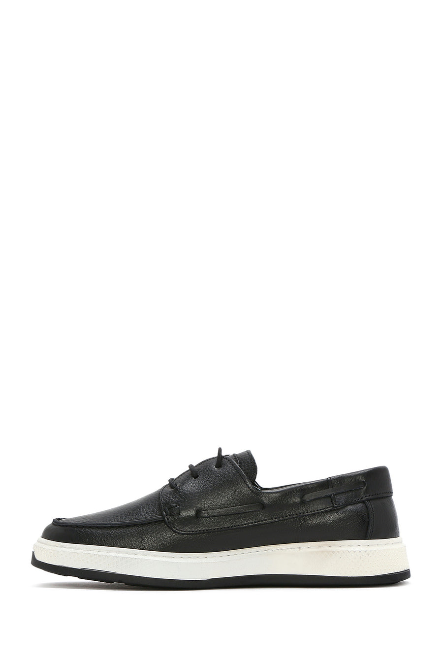 Men's Black Lace-up Leather Casual Shoes