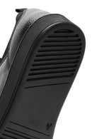 Erkek Siyah Bağcıklı Deri Casual Sneaker | Derimod