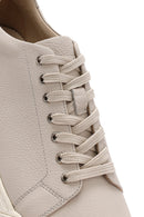 Men's White Lace-up Leather Sneaker | Derimod