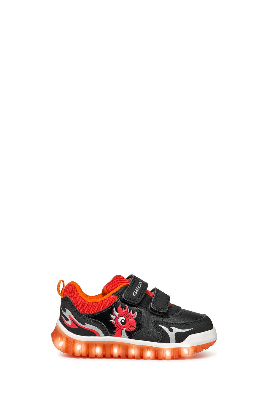 Geox Erkek Bebek Siyah Inek Bantlı Deri Sneaker