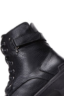 Women's Black Leather Thick Soled Boots | Derimod