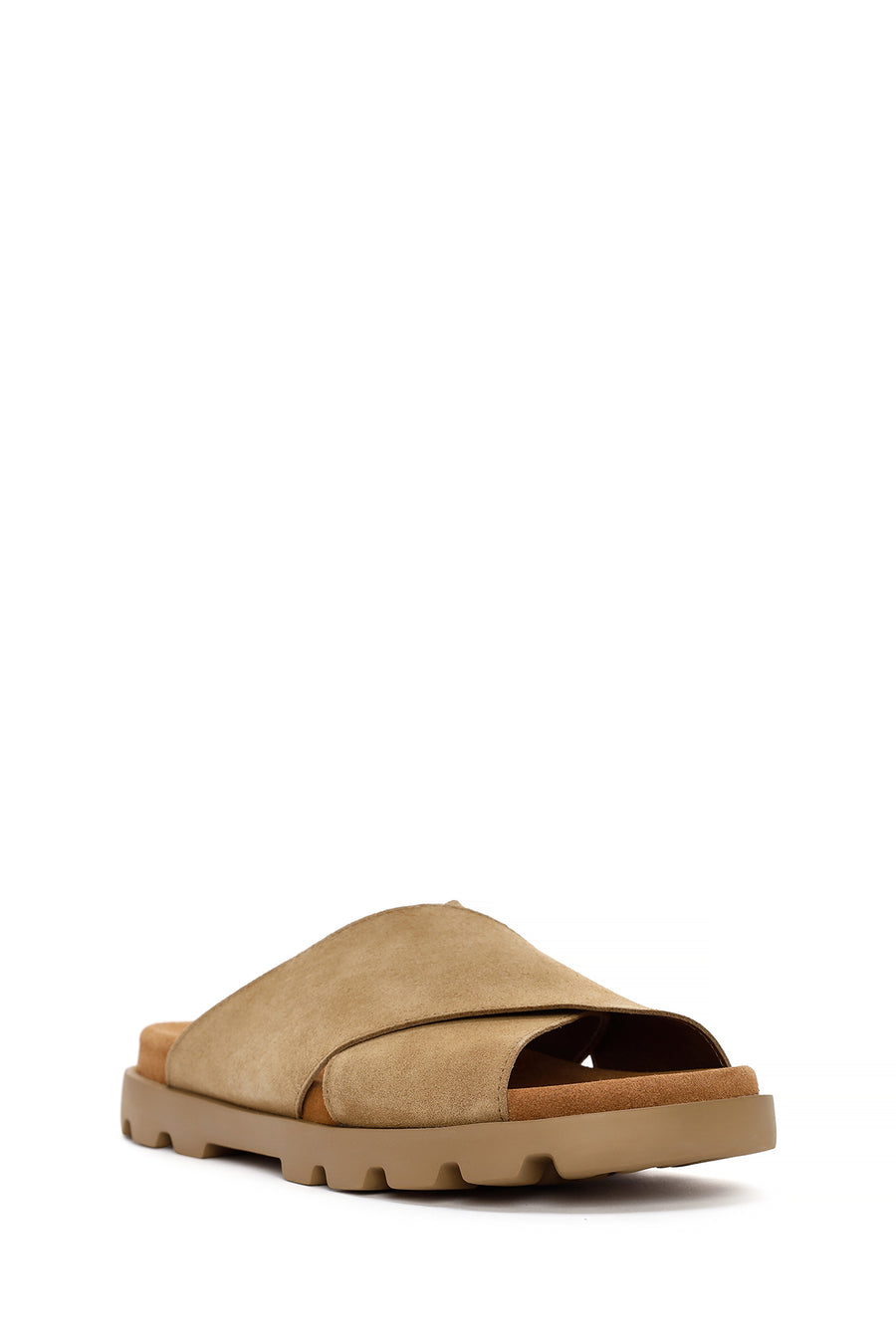 Camper Men's Brown Brutus Leather Slippers