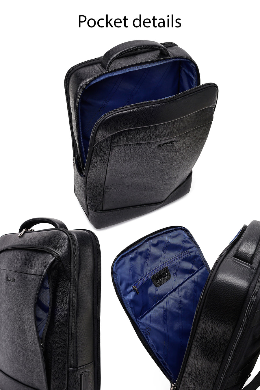 D-Pack Unisex Black Technological Backpack