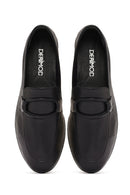 Women's Black Leather Loafer | Derimod