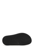 Women's Black Thick Soled Slippers | Derimod