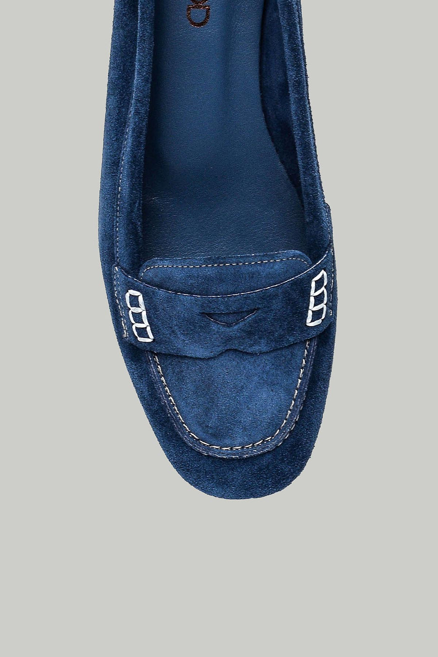 Mavi Süet Kadın Deri Loafer