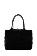 Women's Black Long Strap Plush Handbag | Derimod