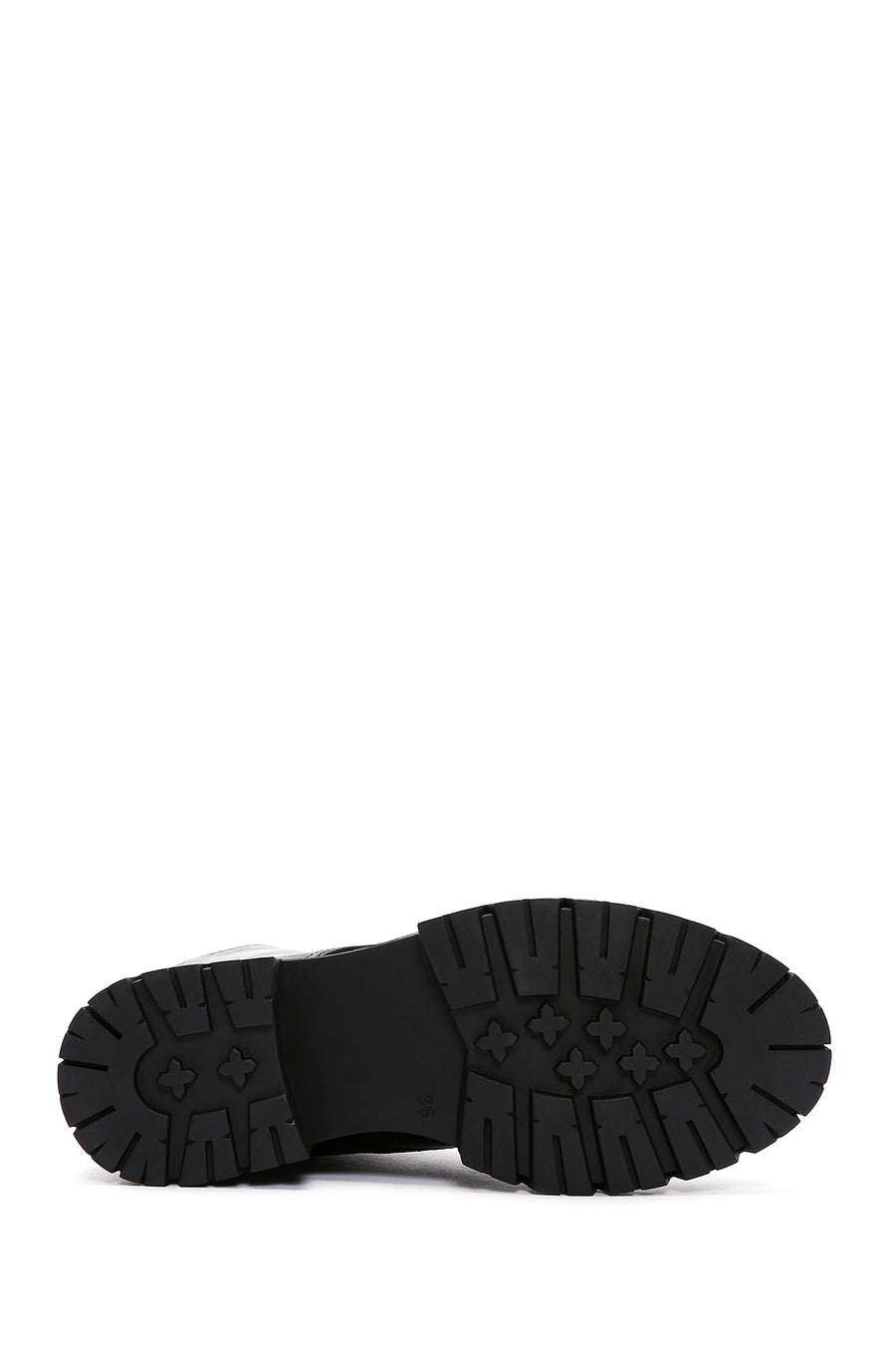 Women's Black Zippered Leather Boots