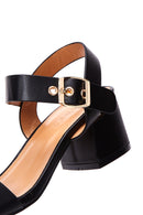 Women's Black Thick Heeled Sandals | Derimod