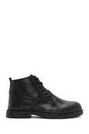 Men's Black Zippered Leather Casual Boots | Derimod