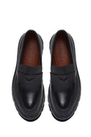 Erkek Siyah Deri Loafer | Derimod