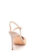 Beige Women's Pointed Toe Heeled Shoes | Derimod