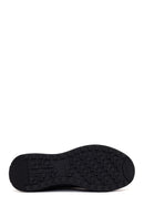 Male Black Lace-Up Thick-Soled Leather Sneaker | Derimod