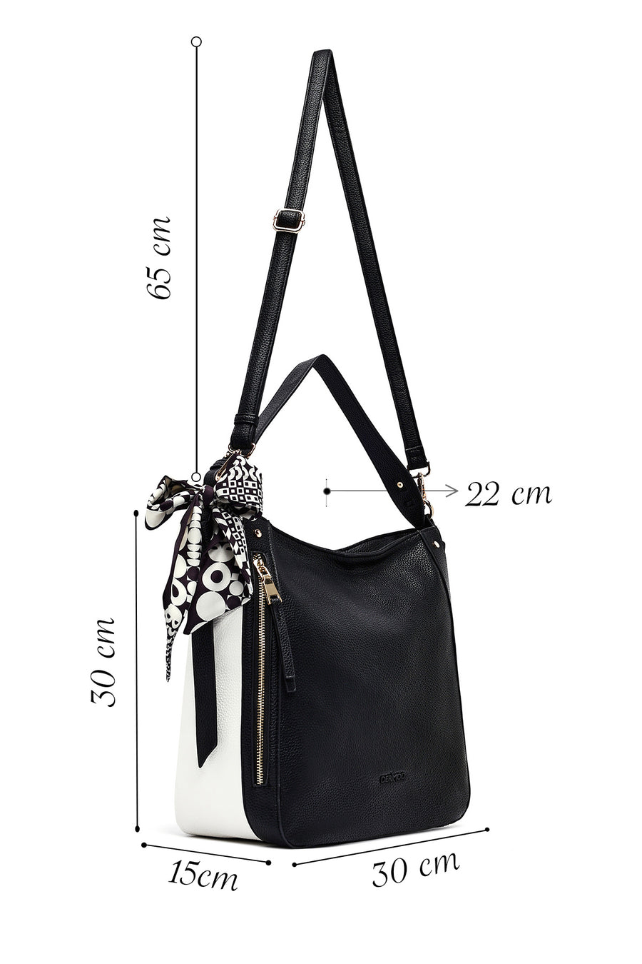 Women's Black Long Strap Classic Shoulder Bag