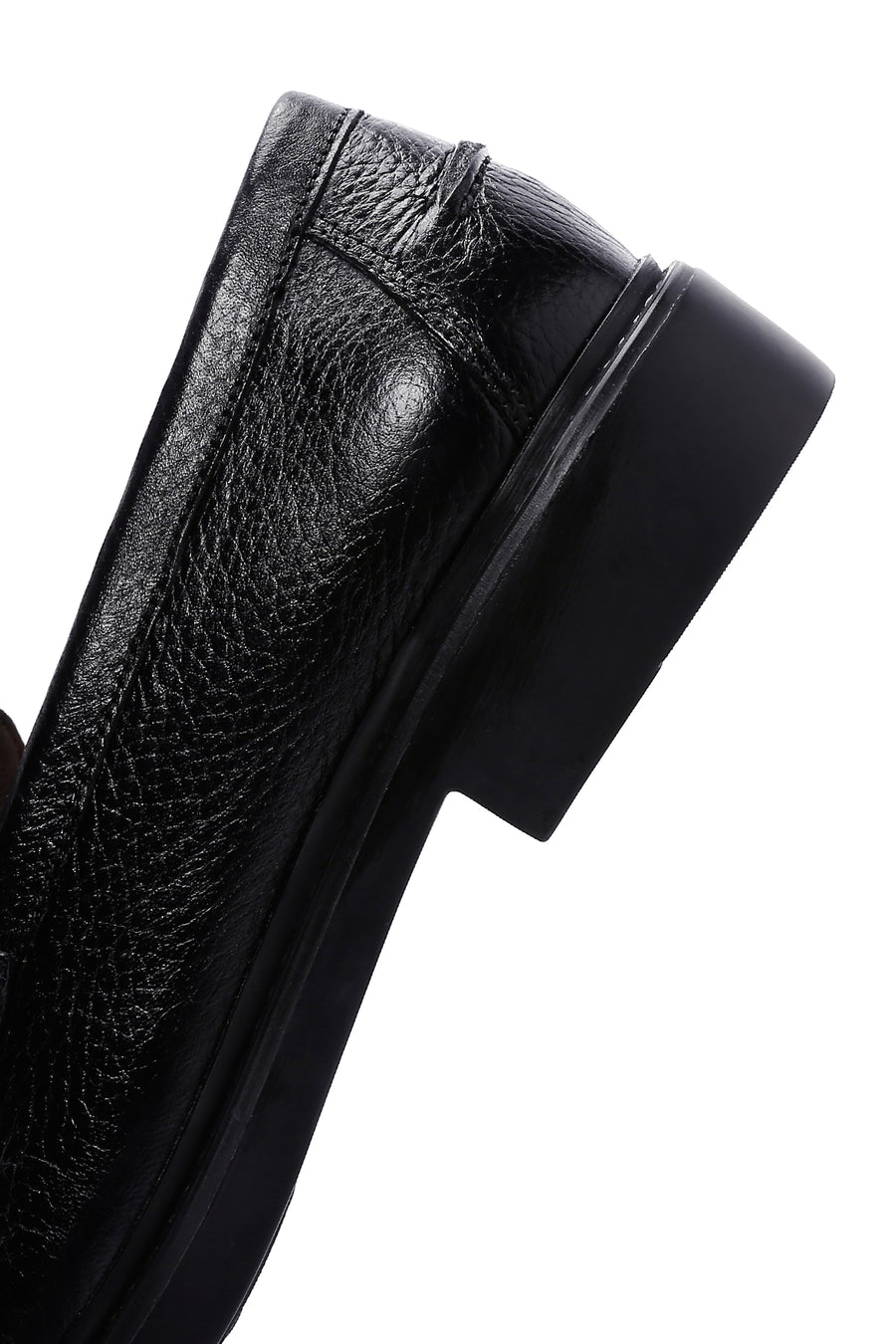Men's Black Leather Casual Loafer