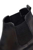 Male Black Leather Casual Chelsea Boots | Derimod