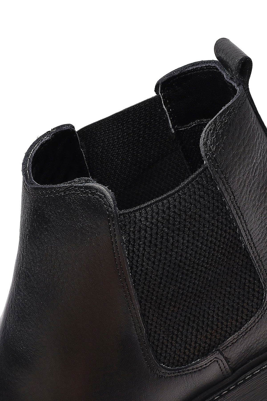 Male Black Leather Casual Chelsea Boots