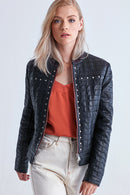 Karo-17 Women's Leather Jacket | Derimod