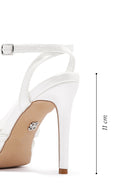 Women's White Ankle Strap Thin Heel Sandals | Derimod