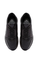 Men's Black Lace-Up Leather Casual Sneaker | Derimod