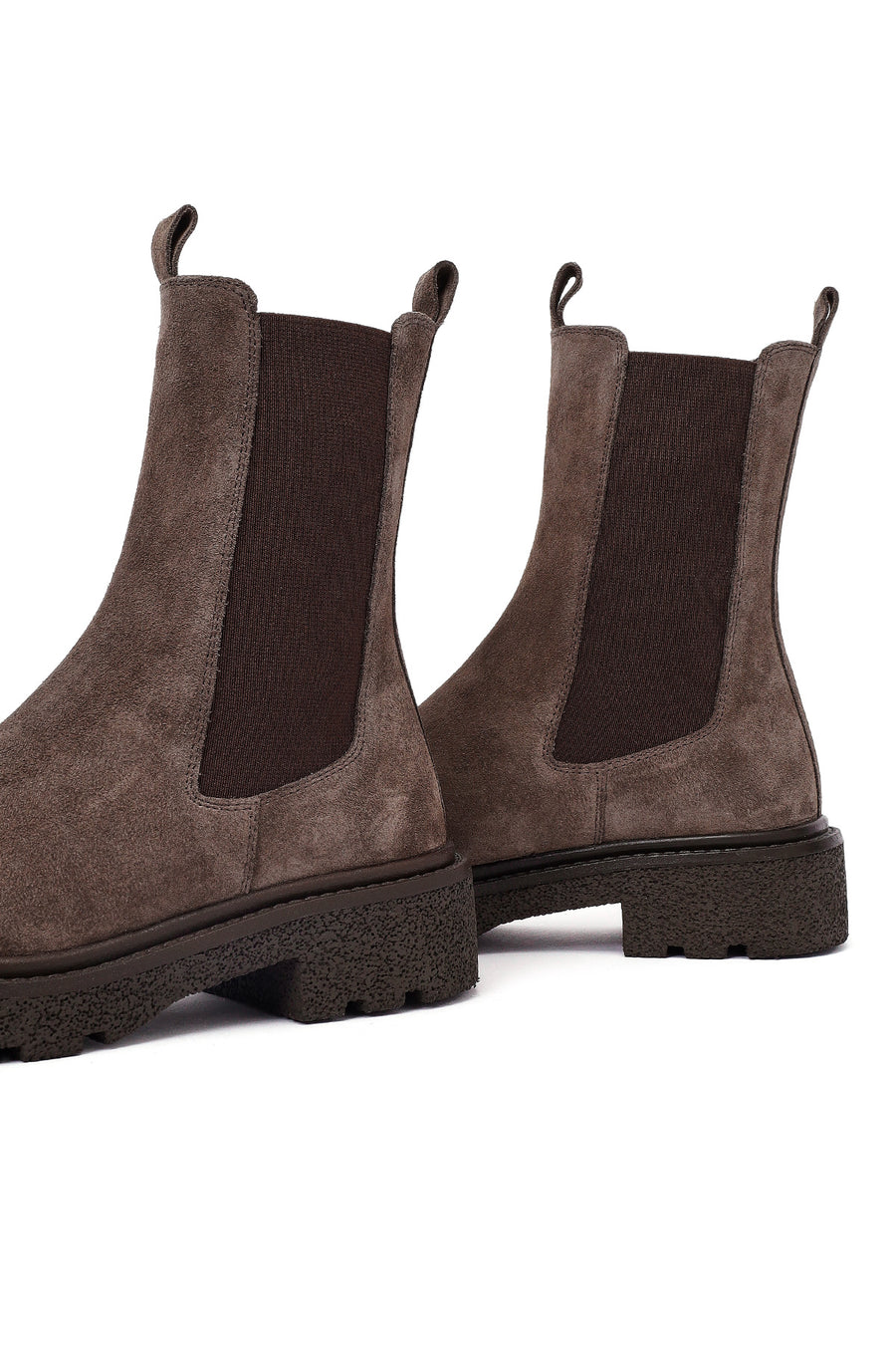 Woman Mink Thick-Soled Suede Chelsea Boots