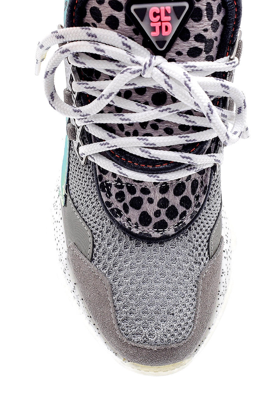 Women's High-Sole Leather Sneaker