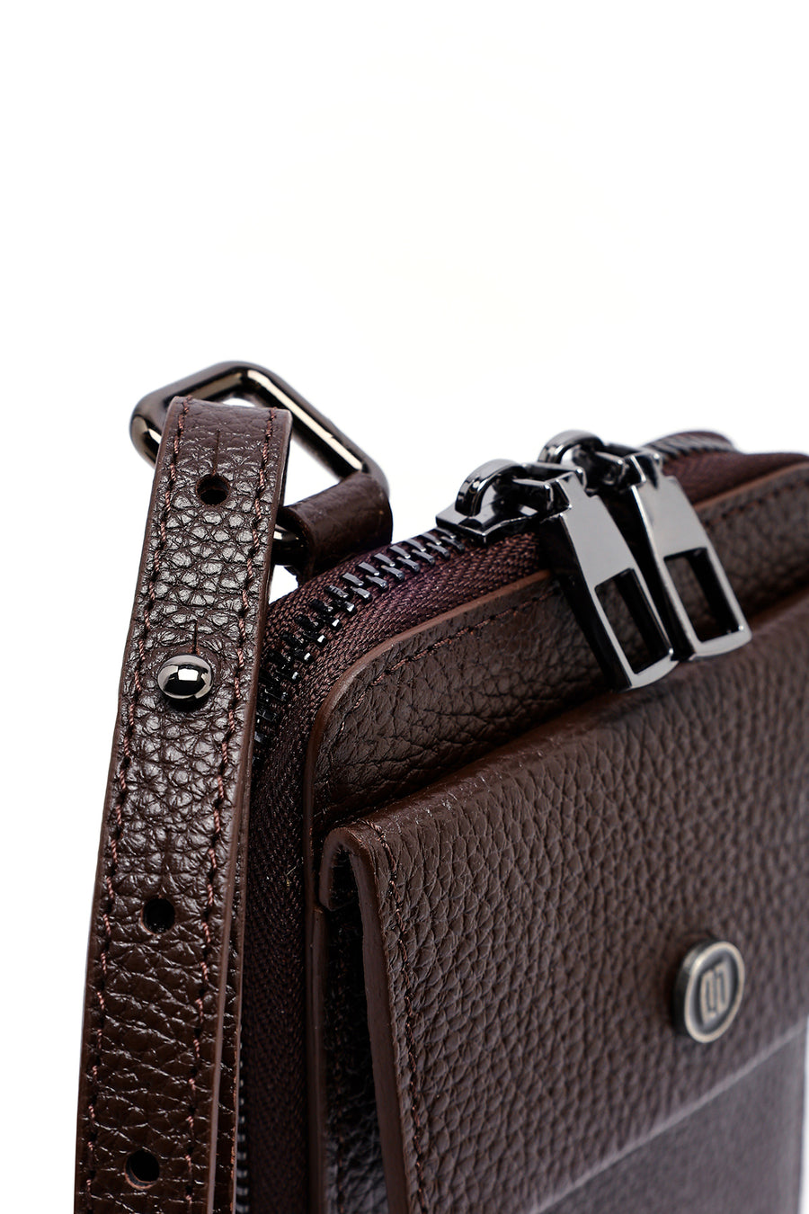 Men's Brown Leather Crossbody Bag