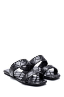 Kadın Siyah Kapitone Düz Terlik | Derimod