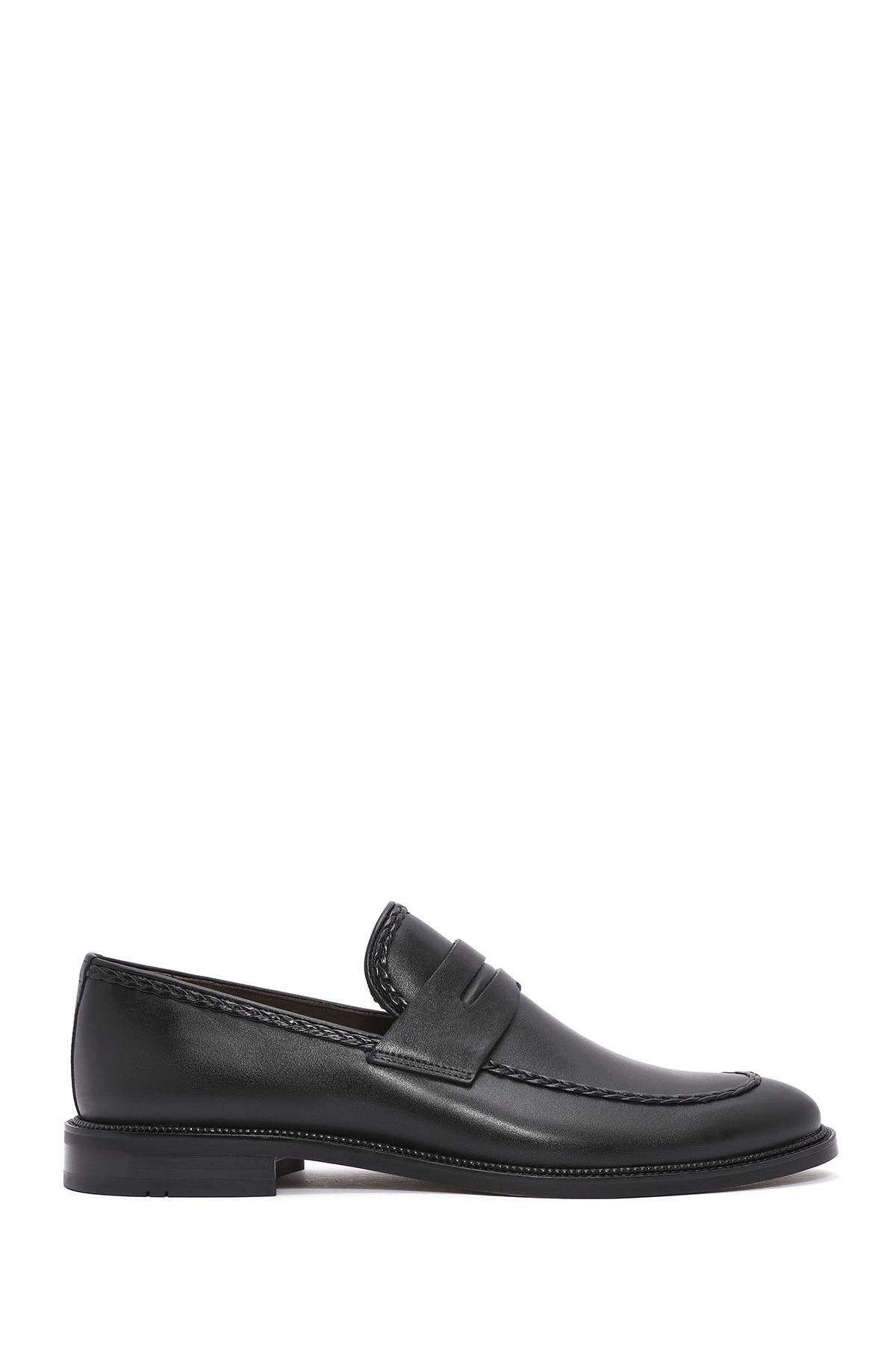 Erkek Siyah Deri Klasik Loafer 25SFD602118 | Derimod