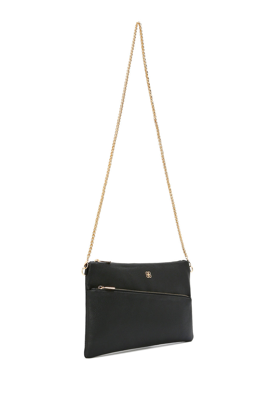 Women's Black Long Chain Strap Clutch Bag