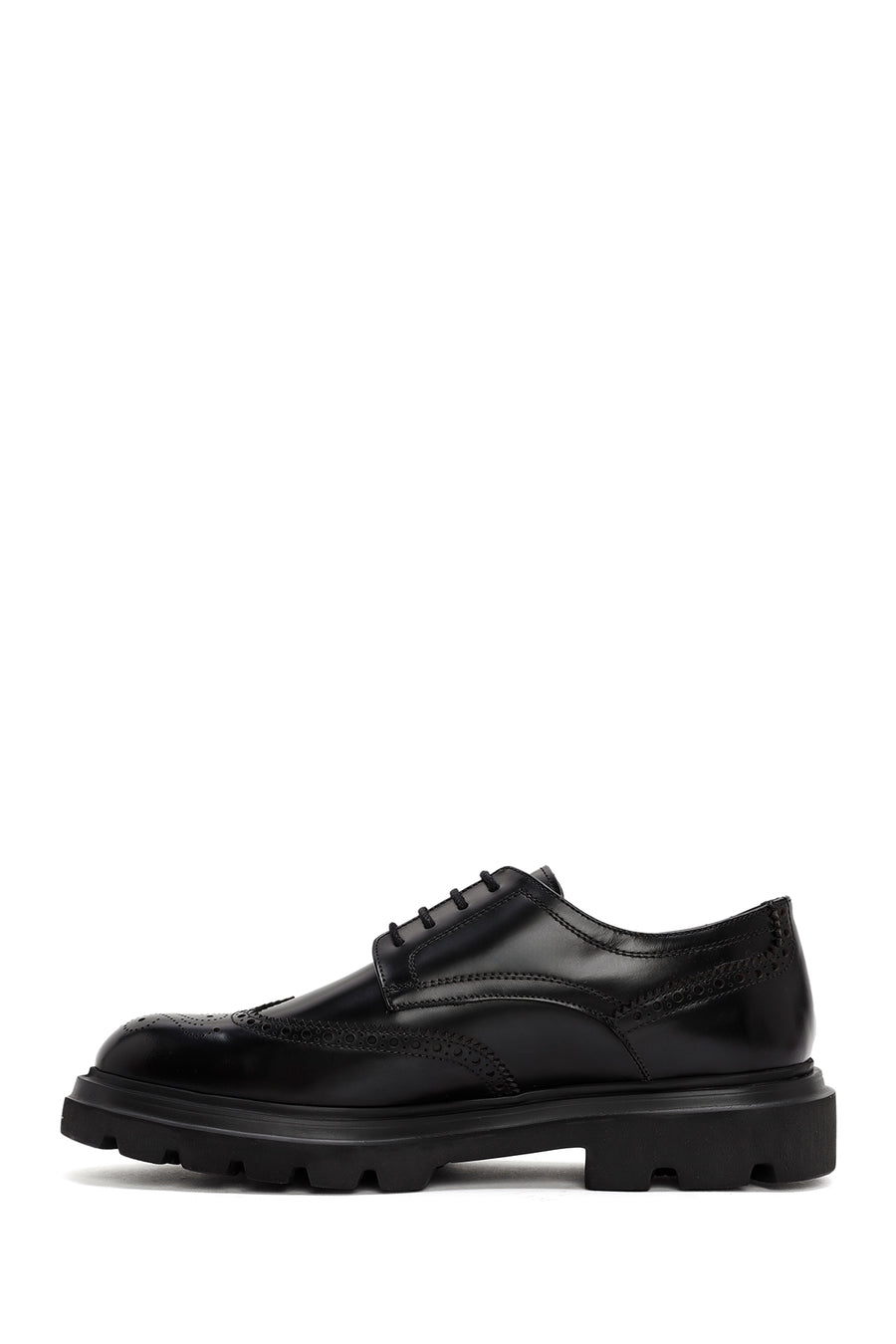 Men's Black Lace-up Leather Casual Shoes