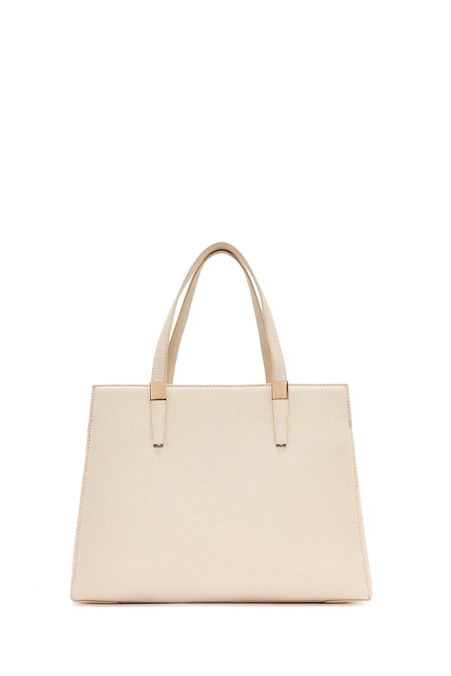 Women's Cream Long Strap Classic Handbag