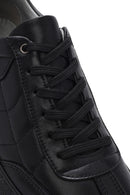 Men's Black Lace-up Leather Sneaker | Derimod