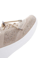 Women's Beige Stone Thick Soled Sneaker | Derimod