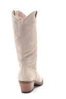 Women's Suede Leather Heeled Boots | Derimod